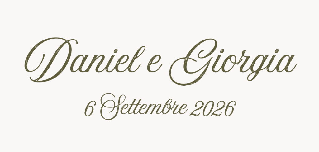 Daniel e Giorgia - 6 Settembre 2026